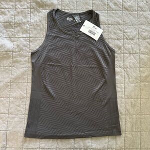 ZYIA Gray Chevron Copper Charged Tank (NWT)